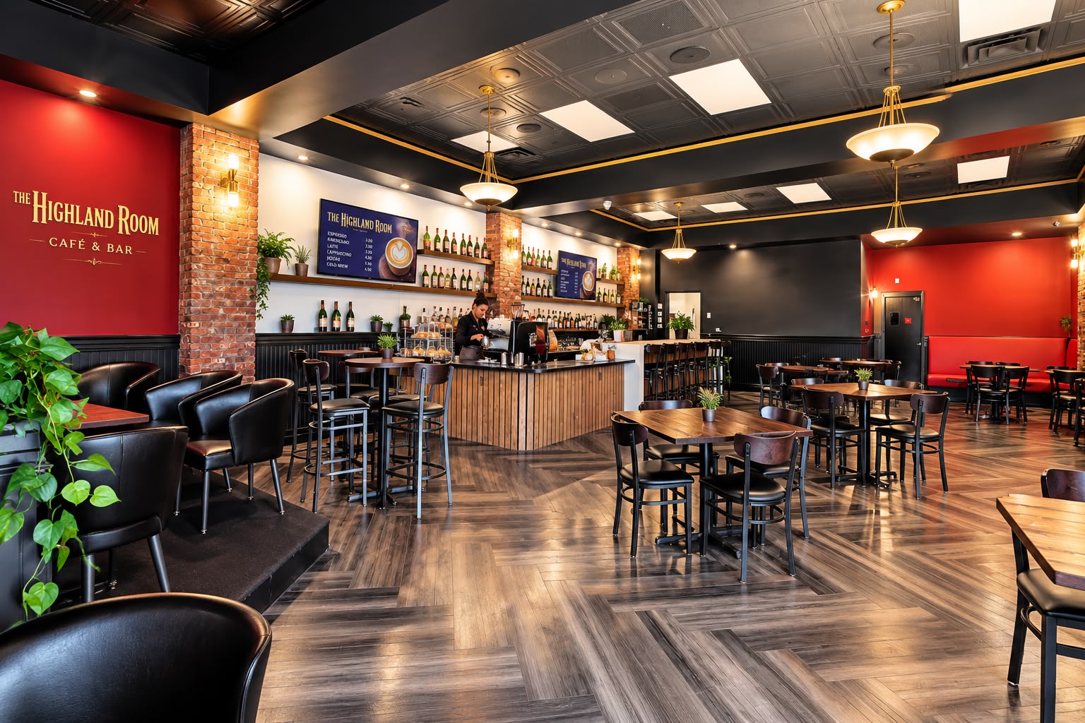 The Highland Room Cafe — refined interior seating and lighting